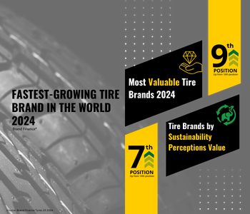 A Giti é a marca de pneus de crescimento mais rápido do mundo, de acordo com a Brand Finance